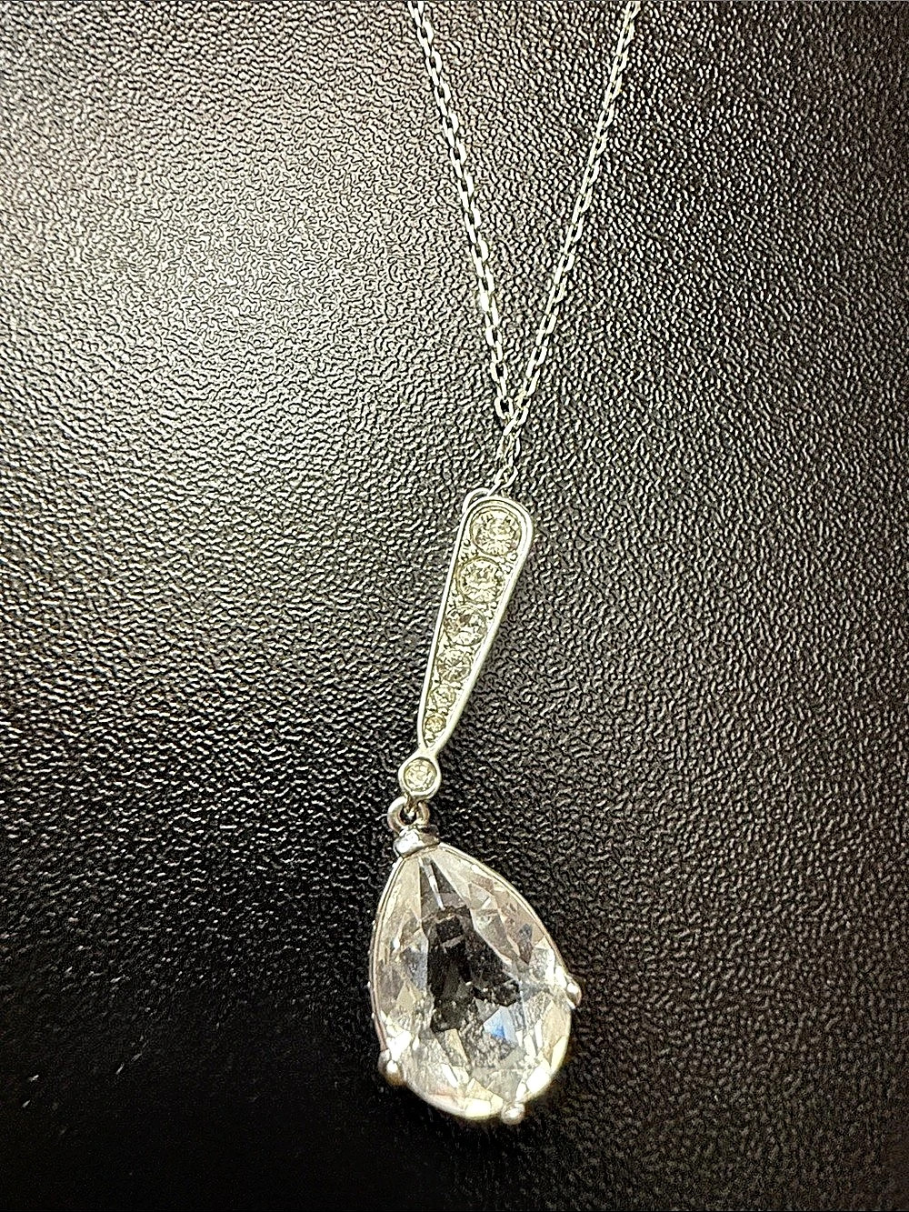 Swarovski Crystal Teardrop Pendant Necklace